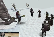 Azzanadra channels power through the beacons to deal devastating damage to Lucien.