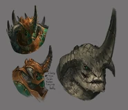 Art of the face beneath Bandos' helmet.