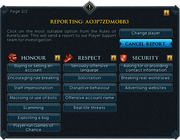 Report interface (lobby)