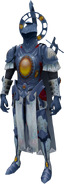 A player with the Lunite Armour equipped