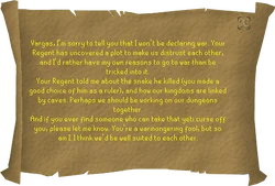 Queen Sigrid's letter to King Vargas