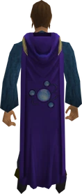 Hooded divination cape equipped