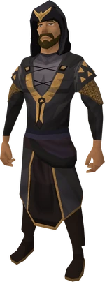 A player wearing the House Drakan outfit