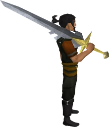 Saradomin sword equipped