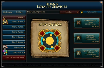 New Page for Loyalty Shop