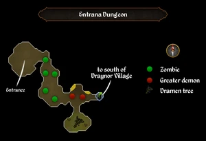 Entrana Dungeon map