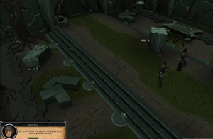Orlando sees the artefacts in Guthix's Cave.