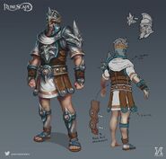 Concept art of the Armour of Trials.