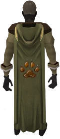 Hooded hunter cape equipped
