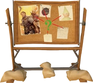 Board (Meg's cases).png (467 KB) The blackboard featuring Paul and Andrew Gower, and old graphics for a gnome and Bob the cat