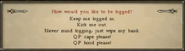 The rotten potato commands menu