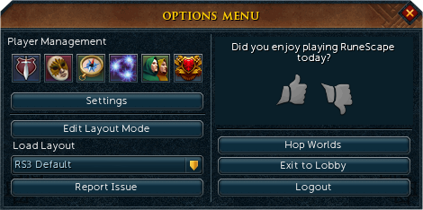 Settings window available in combat - Next game update : r/runescape