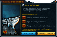 Interface about the benefits of members after getting level 5 Summoning.