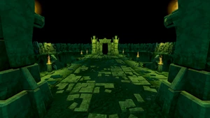 The stairs out of the dungeon.