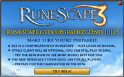 RuneScape 3 beta splash