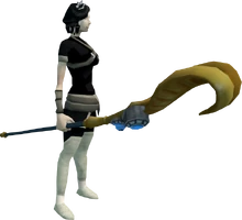 Augmented camel staff equipped