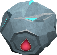 A floating ball glowing with blood energy