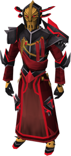 Black Knight captain's armour equipped