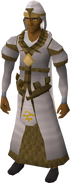 A player wearing Bandos vestments.