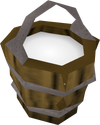 Bucket of milk detail