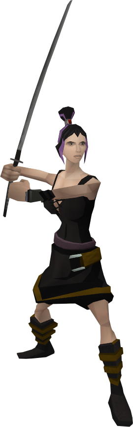 Old School Runescape Wiki - Runescape Samurai Outfit And Sword, HD Png  Download - 354x920 PNG 