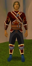 Superior skeletal boots equipped