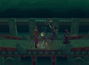 Sliske takes Nomad's corpse away.