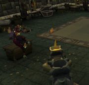 Gorajo hoardstalker waiting in the room.