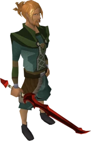 Dragon longsword equipped