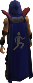Retro agility cape equipped