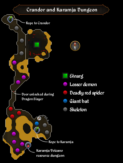 Crandor and Karamja Dungeon map