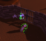 A player glowing green during the eclipse