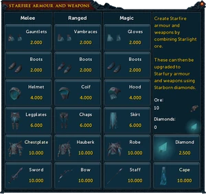 Starlight ore interface