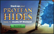 The ingame popup for the Protean hide promotion