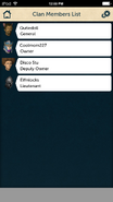 RuneScape Companion clan members list