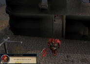 Grimsson exiting the pub.