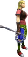 A player with the Zombie Hand Flail equipped