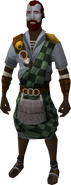 A male player wearing the Highland outfit