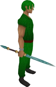 Crystal wand equipped