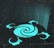 The portal that appears after drinking the potion.