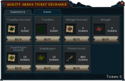 Agility Arena Interface Items