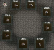 What attack styles to use on the dummies (click to enlarge)