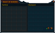 Familiar inventory interface