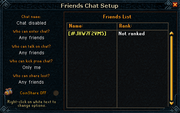 Friends chat setup