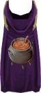 Hooded cooking cape detail