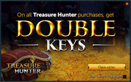 Treasure Hunter double keys promo