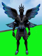 A male player with Gossamer Outfit equipped