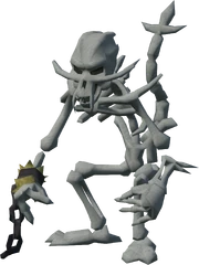 The skeletal horror resembles the representation of Nyarlahydra.