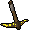 Gilded bronze pickaxe