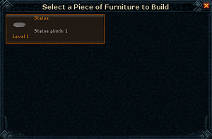 Furniture creation menu